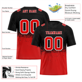 Custom Black Red Graffiti Pattern Red Personalized Authentic Football Jersey FBJ02-bc0fabf